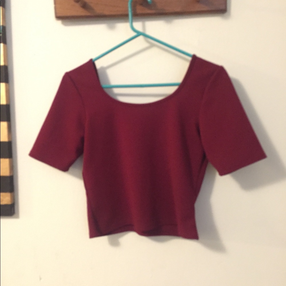 Red crop top